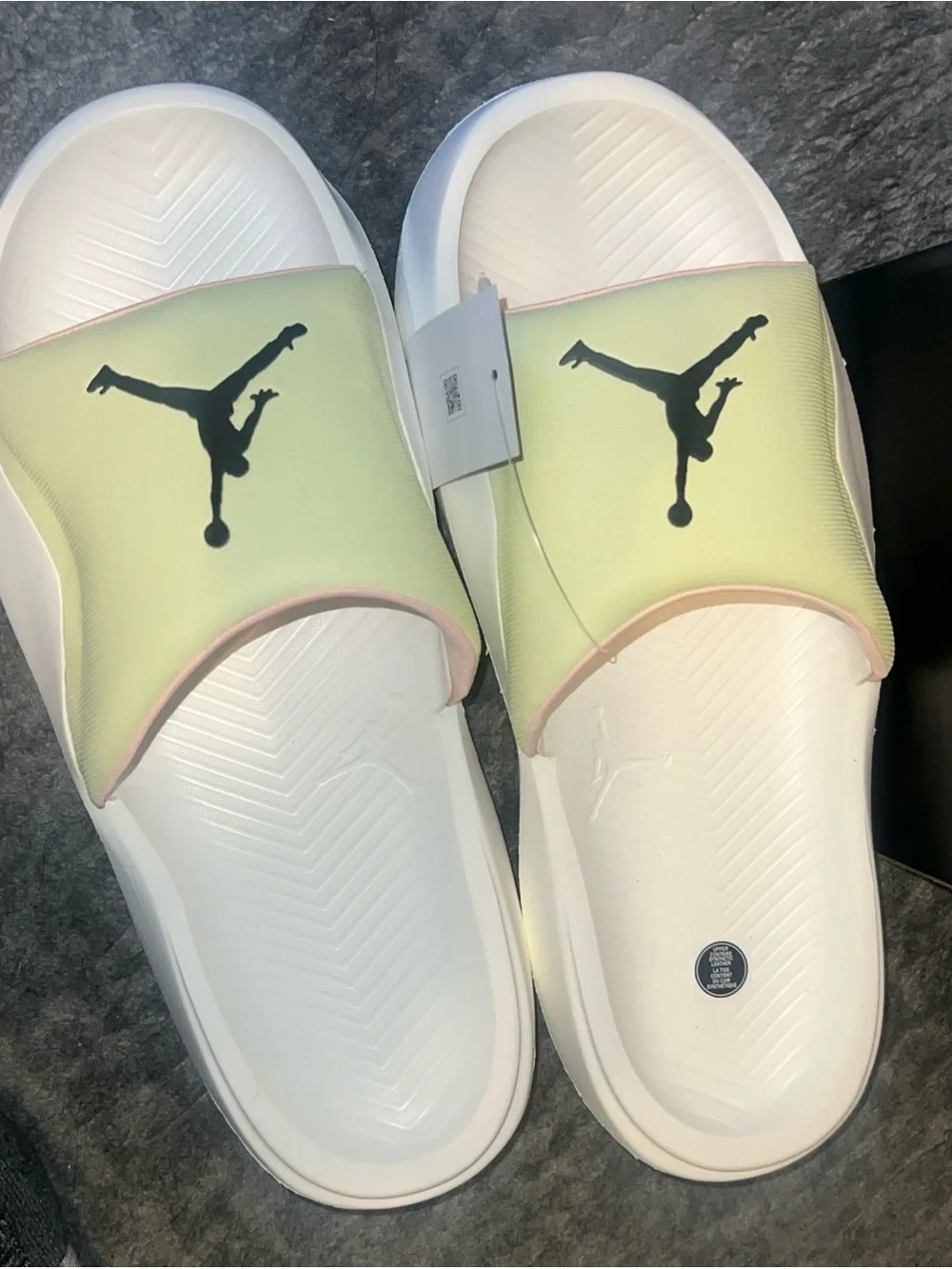 Jordan Franchise Slides MENS SZ  12 Luminous Green/Sail/Crimson Tint NEW IN BOX